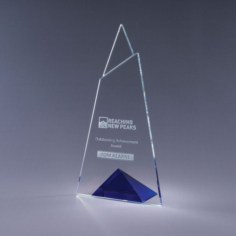 Skyward Optic Crystal Award - Blue