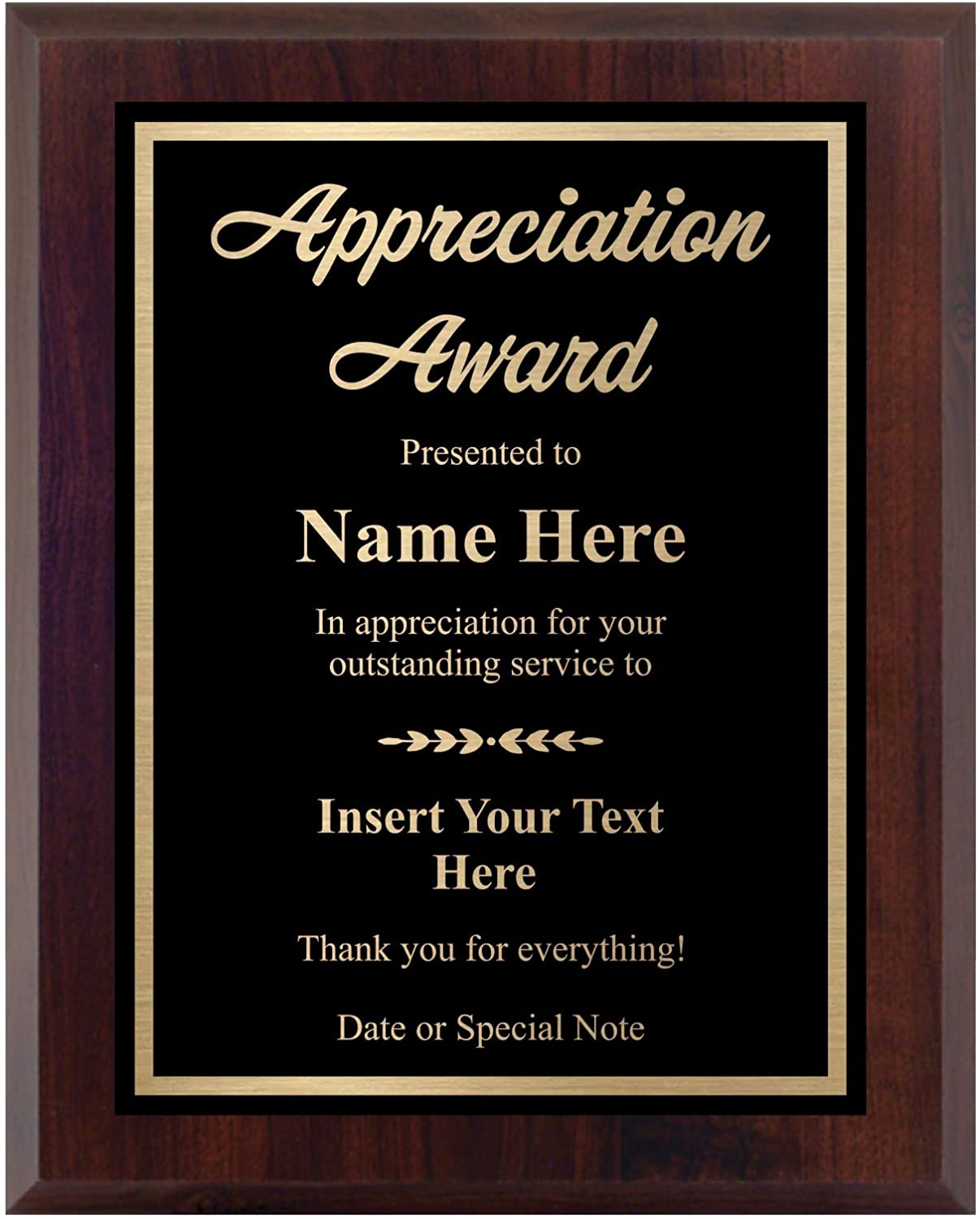 Full Plate Plaque