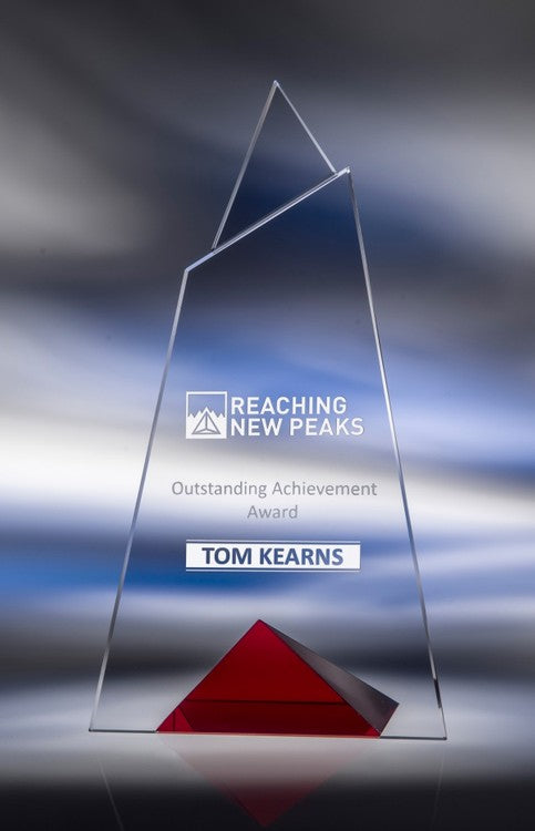 Skyward Optic Crystal Award - Red