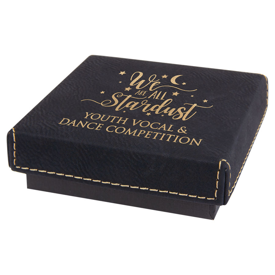 Leatherette Medal Box - 4" x 4"