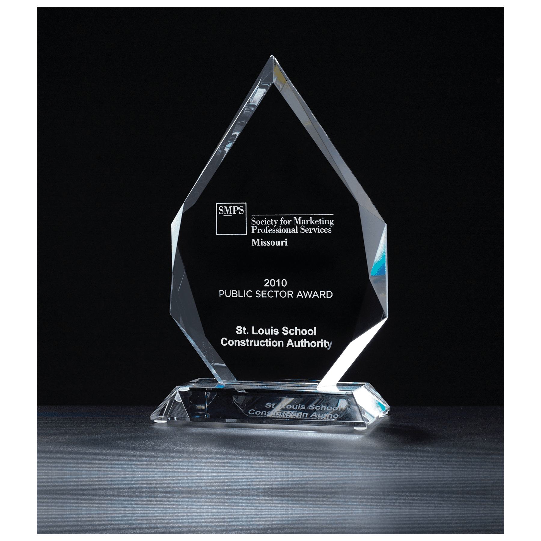 Flame Series Multi-Faceted Optical Crystal Award