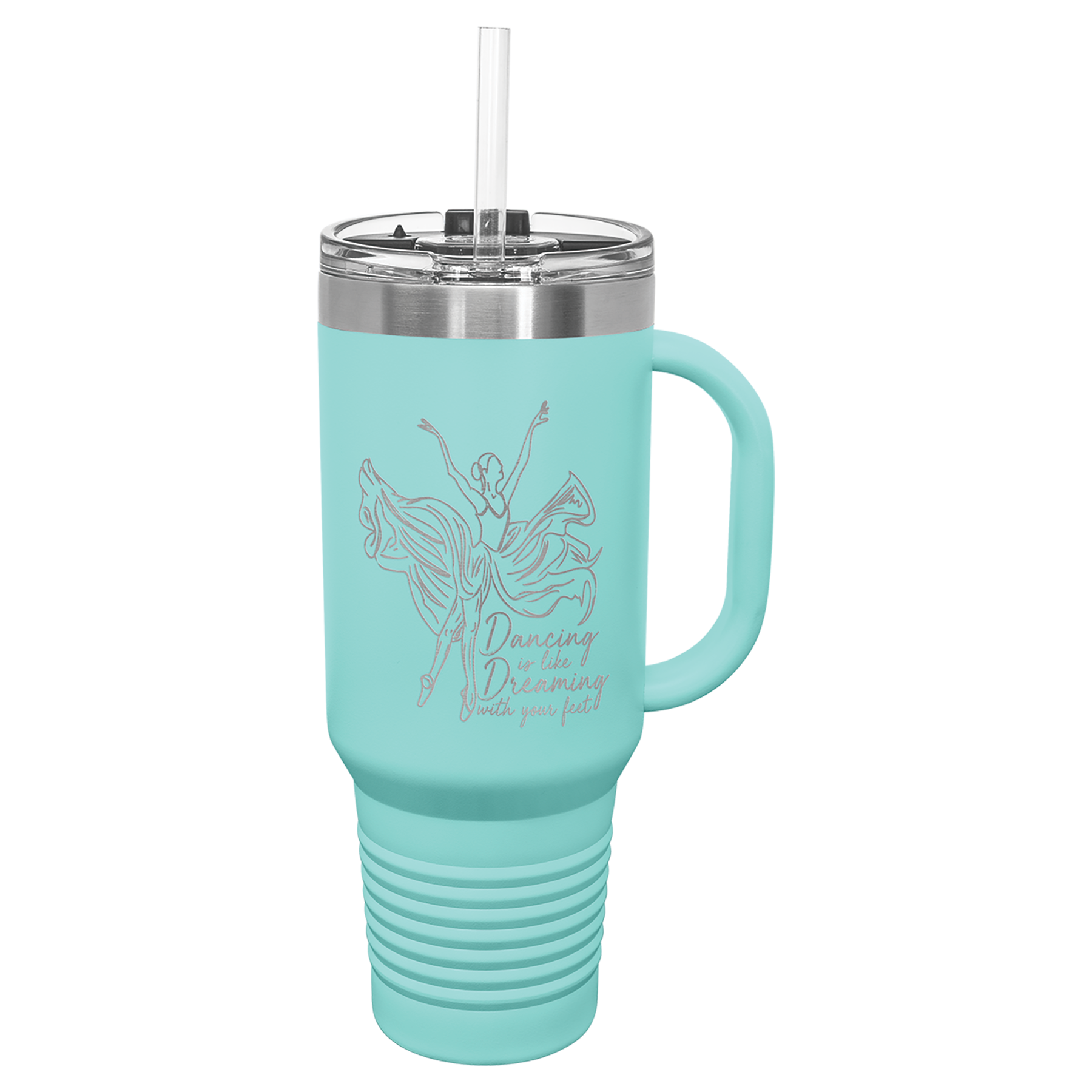 40 oz. Stainless Steel Vacuum Insulated Travel Mug with Straw