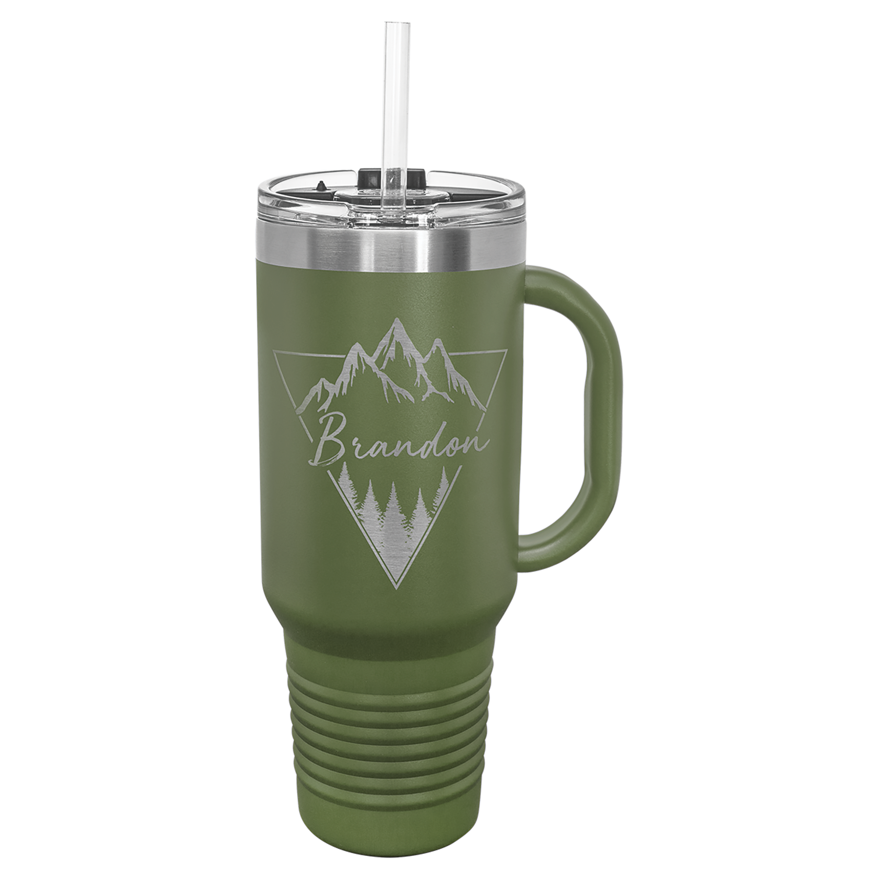40 oz. Stainless Steel Vacuum Insulated Travel Mug with Straw