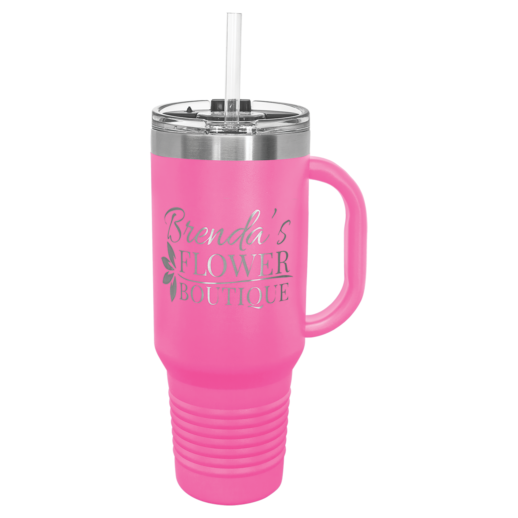 40 oz. Stainless Steel Vacuum Insulated Travel Mug with Straw