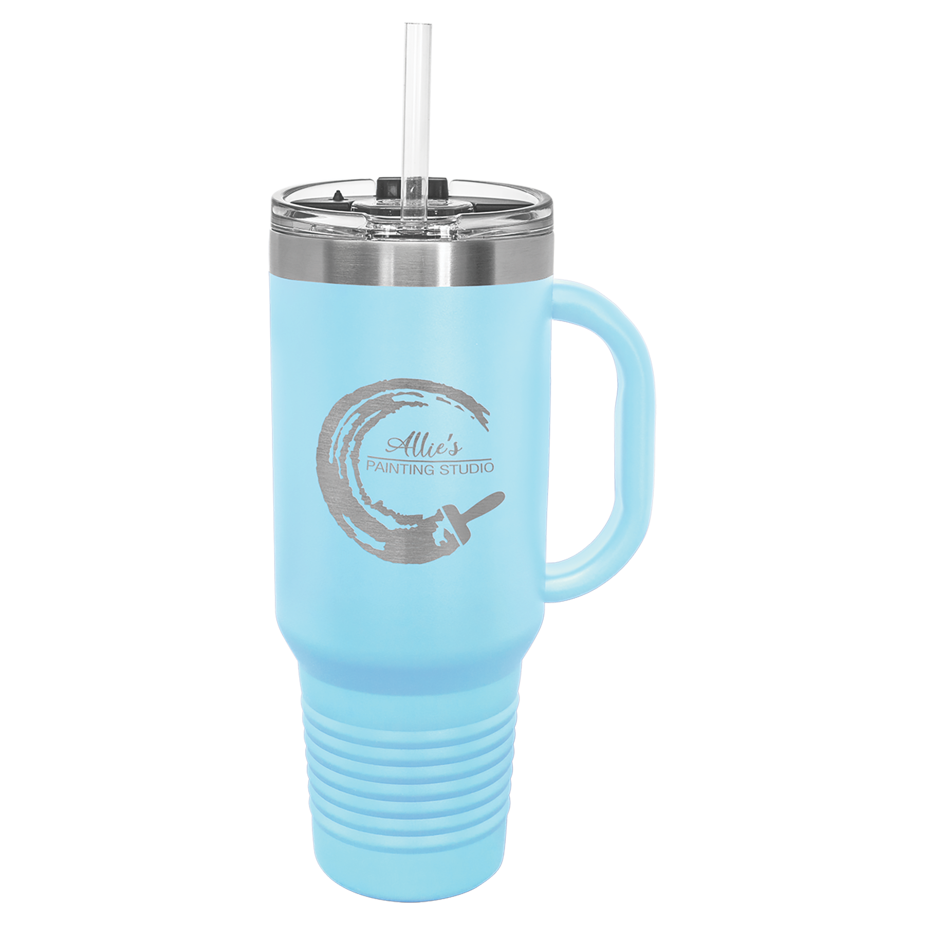 40 oz. Stainless Steel Vacuum Insulated Travel Mug with Straw