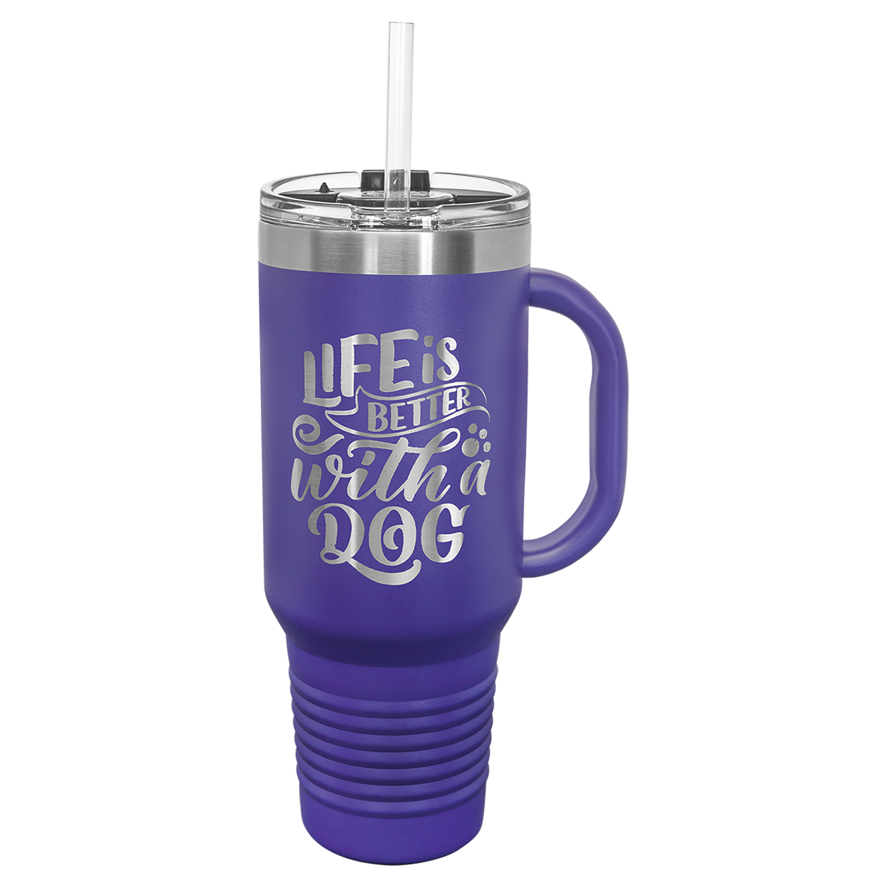 40 oz. Stainless Steel Vacuum Insulated Travel Mug with Straw