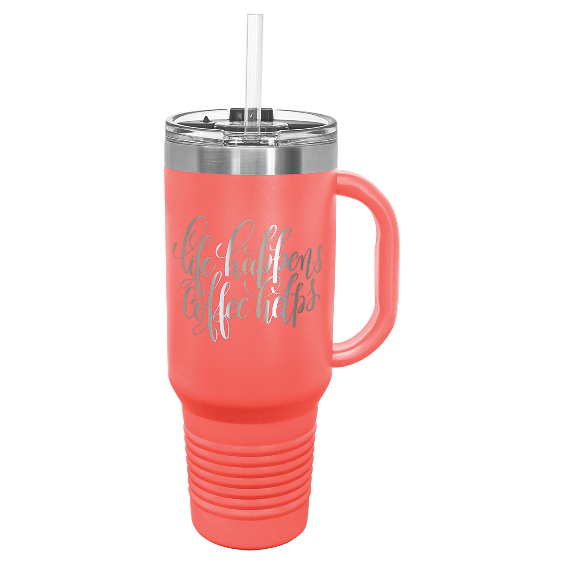 40 oz. Stainless Steel Vacuum Insulated Travel Mug with Straw