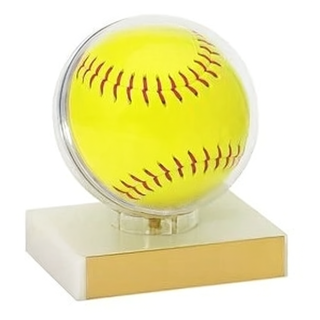 Commemorative Softball or Baseball Ball Display